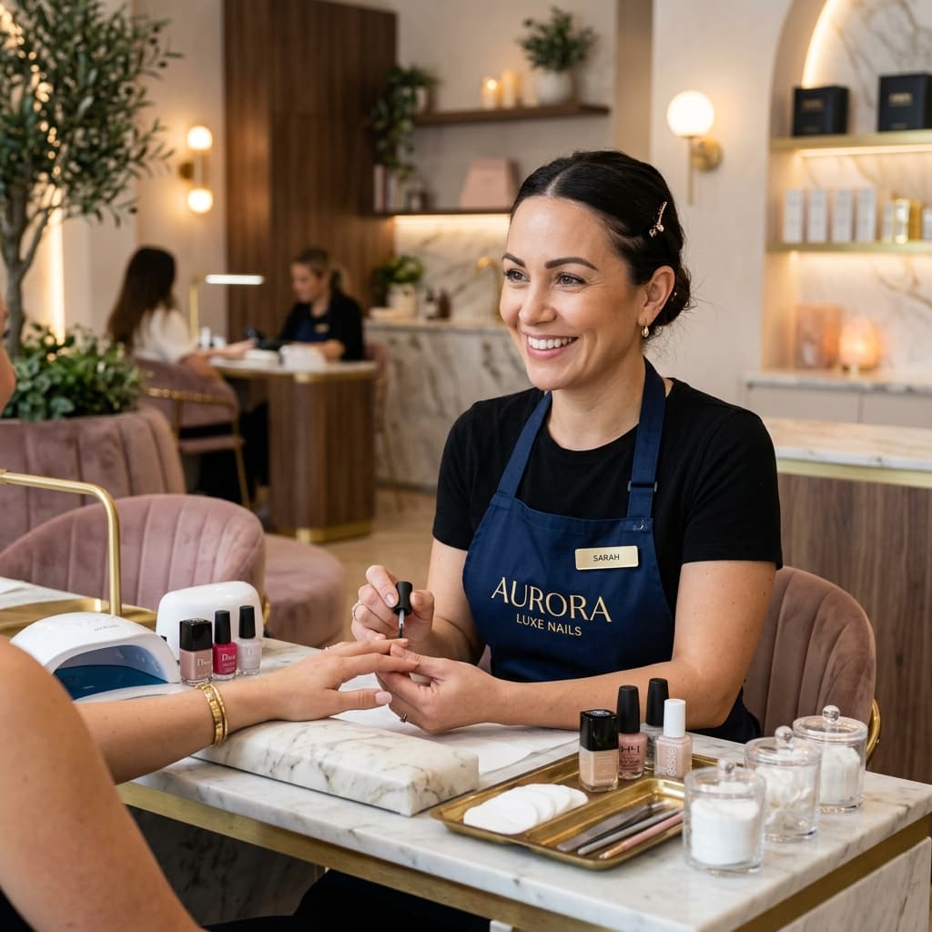 Happy Nail Technician