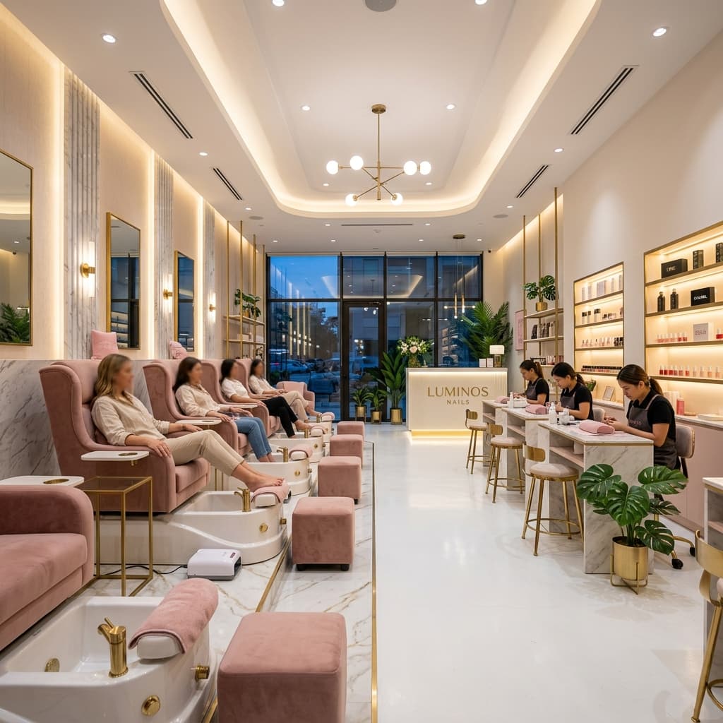 Luxurious Nail Salon Interior